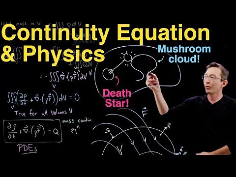 The Continuity Equation: A PDE for Mass Conservation, from Gauss's Divergence Theorem