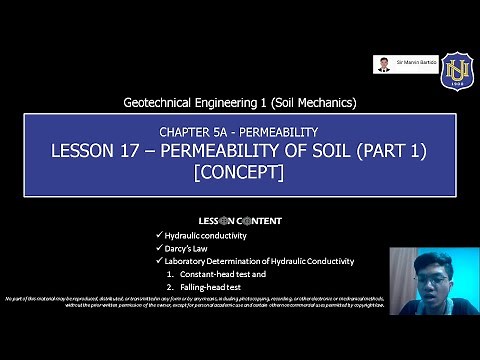 Geotechnical Eng'g 1 (Soil Mechanics) - Permeability of Soil (Part 1) [Concept]