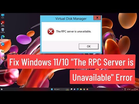 Fix Windows 11/10 "The RPC Server Is Unavailable" Error