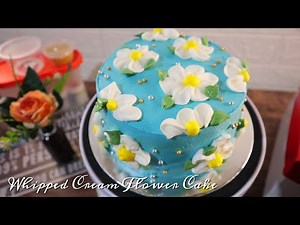 Simple And Easy To Follow Flower Cake Design For Beginners| Cake Decorating