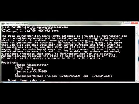 How To Use WHOIS From The Windows Command Prompt