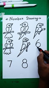 2.9M views · 16K reactions | How to Draw Amazing Bird Using 1 to 9 Number and Fantastic Drawing Idea's for beginners | AP Drawing | Facebook