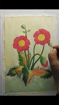 Easy watercolor flower painting for beginners 🌸✨ Try this simple tutorial! #watercolor #beginnerart