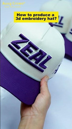 Watch the artistry behind every stitch as we craft custom 3D baseball caps