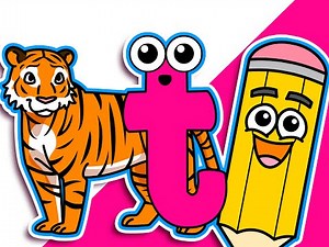 "Tiger Starts with T" | Level 1 Lower Case "t" | Teach Phonics, Children Learning, Speak English