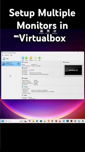 How To Setup Multiple Monitors in Virtualbox
