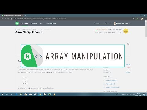Hackerrank Problem Solution || Array Manipulation || Python