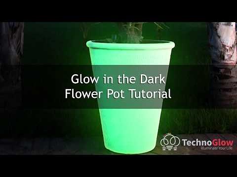 How to make Glow in the Dark Flower Pots? We used Techno Glow Paint