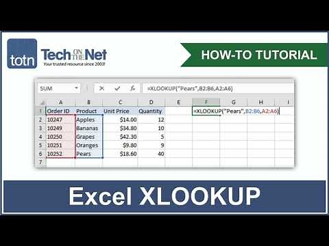How to use the XLOOKUP function in Excel