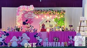 1.3K views · 28 reactions | Minnie mouse house theme 1st Birthday Party | Shan Party Professionals | Facebook