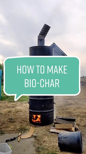Making bio-char #biochar #regenerativeagriculture #gardenproject #foryou #foryoupage #fy #fyp