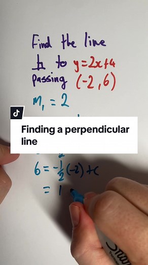 How to Find the Equation of a Perpendicular Line