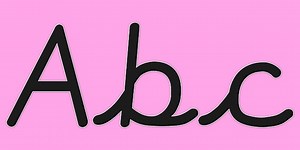 Alphabet Cursive Lettering Display