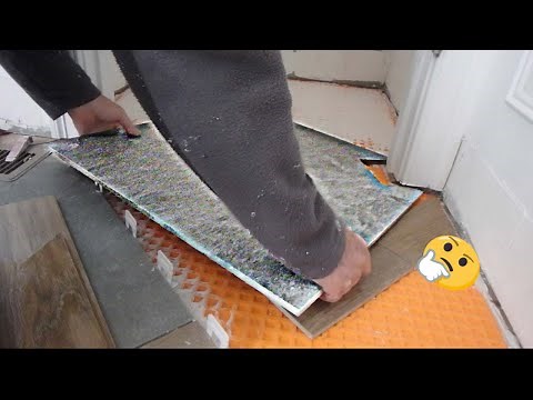 🤔Difficult tile cut to mark? Make a pattern, make it easy. Large format tile. 😊