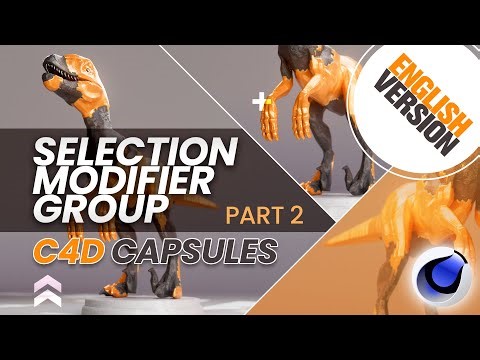 C4D Capsules and Nodes | Selection Modifier Group| PART 2 | Procedural Mesh Modifications | ENGLISH