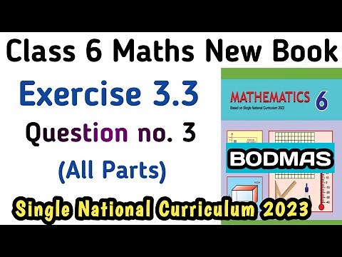Exercise 3.3 Class 6 Maths New Book PTB | Unit 3 Exercise 3.3 Question no. 3 Class 6 | Learning Zone