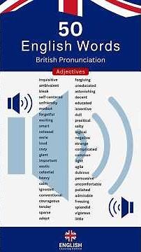 50 Important English Words - British Pronunciation of (Part 1)