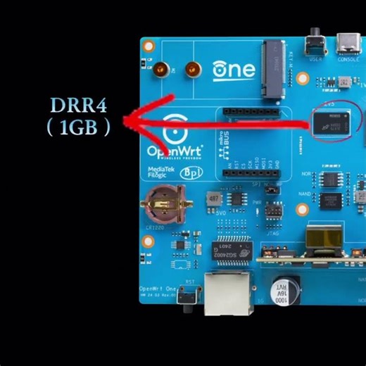 Banana Pi OpenWrt One MediaTek MT7981B 1GB DDR4 2.5GbE RJ45 and