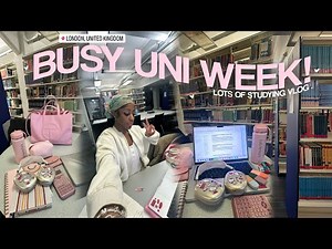 study vlog 🖇️ managing busy uni days, productive study tips, student success at college 2024