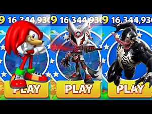 Sonic Dash - knuckles VS Samurai Infinite VS Venom _ Movie Sonic vs All Bosses Zazz Eggman