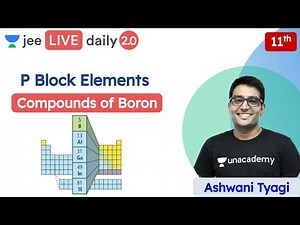 JEE Chemistry: P Block Elements | Compounds of Boron | Unacademy JEE | Ashwani Tyagi