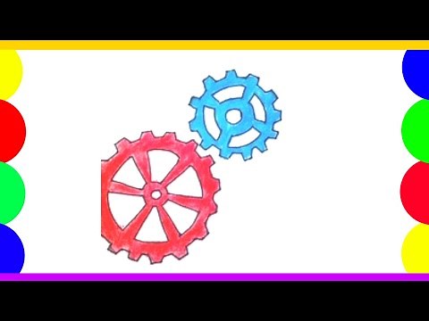 GEAR DRAWING | how to draw gears by hand