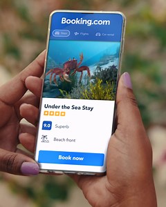 1.9M views · 135 reactions | Find your perfect place to stay with Booking.com. From seaside hotels to beachfront holiday homes | Booking.com | Facebook