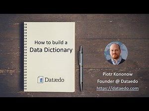 How to build a Data Dictionary [Webinar] - Dataedo