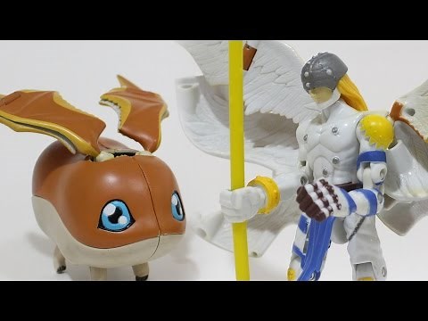 [Quick]De-digivolving-Angemon(エンジェモン) to Patamon(パタモン)-Transformation Digimon Toys
