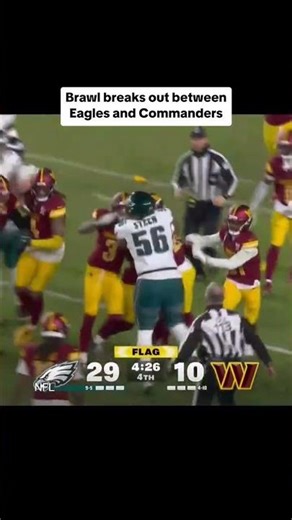 3 players were ejected after punches were thrown #eagles #commanders