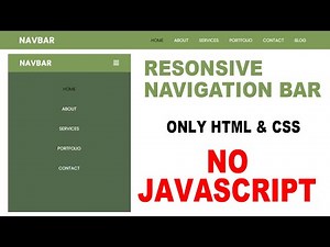 Responsive Navigation Bar Using HTML & CSS | Responsive Navbar HTML CSS | HTML & CSS Tutorial