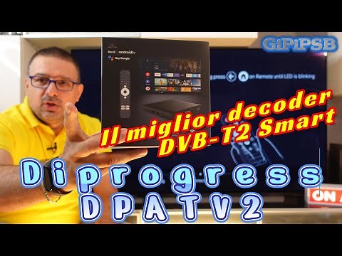 Diprogress DPATV2 - Decoder digitale terrestre DVB-T2 SMART Android e Netflix ufficiale
