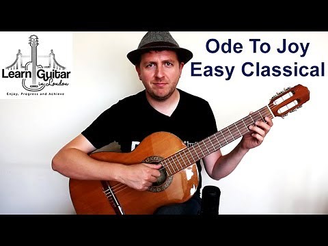 Ode To Joy - Easy Beginners Classical Guitar Tutorial - Beethoven - Drue James