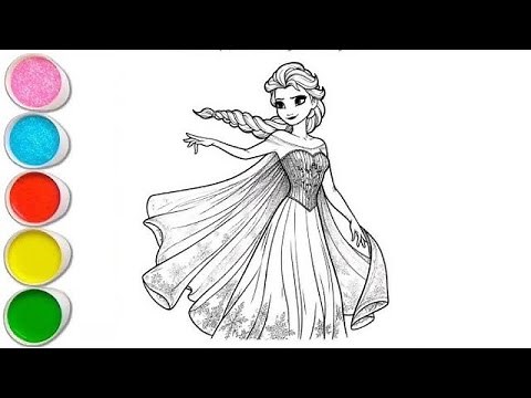 How to Draw Elsa from Frozen - Easy Step-by-Step Guide for Kids! ❄️