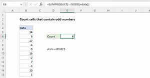 Count cells that contain odd numbers