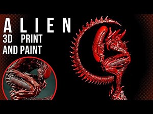 Alien Xenomorph Birth from movie Alien 3D print and paint