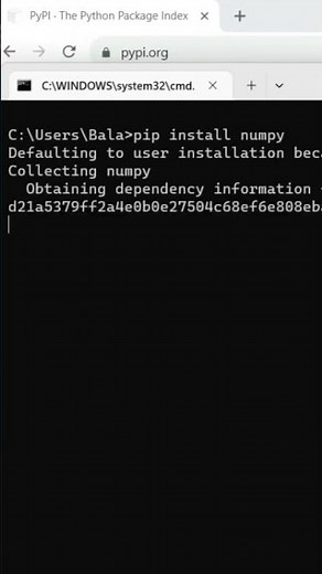 Pip install numpy #pythonsetup #pip #python3