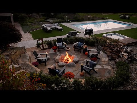 POLYWOOD® Modern Adirondack Chair Around Campfire - AD420