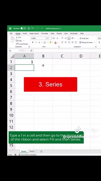 Three ways to make numbered lists quickly in #excel #workhacks