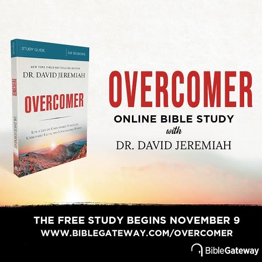 You were created to be an overcomer! God did not create you to live in fear and weakness. The free Overcomer Online Bible Study will show you how to overcome anxiety with peace, weakness with strength, and more. “Put on the armor of God!” Take the first step by registering today! | Bible Gateway