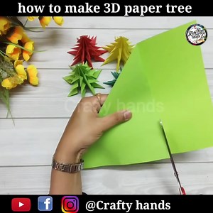 10K views · 67 reactions | How to make 3D paper tree/ Christmas decoration ideas using papers by Crafty hands | Crafty hands | Facebook