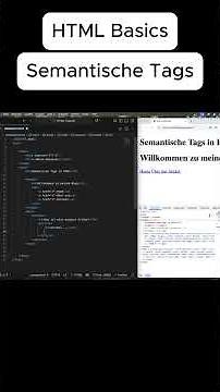 HTML Basics - Semantische Tags 🧐🤔 | Wichtig für SEO 🚨 #coding #html #tutorial #deutsch #german #web