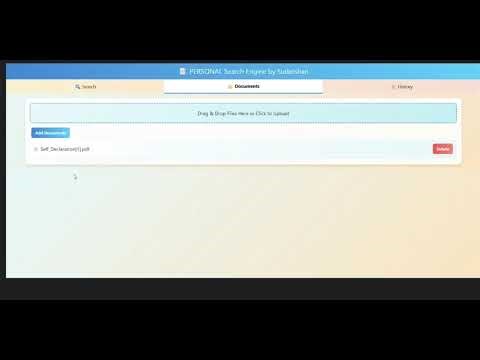 🔍 Custom Search Engine using Python & Tkinter | Smart Desktop File Finder
