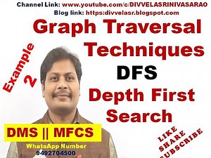 Depth First Search || DFS || Graph Traversal Techniques || Algorithm for DFS || DMS || DAA || DS ||