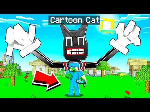 GIANT CARTOON CAT IN MY MINECRAFT HOUSE! (help)