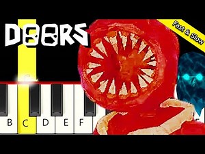 Unhinged - Roblox Doors - Fast and Slow (Easy) Piano Tutorial - Beginner