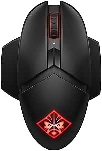 Omen by HP Photon Wireless Gaming Mouse with Qi Wireless Charging, Programmable Buttons, E-Sport DPI, and Custom RGB Lighting (Black)