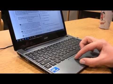 Highlighting text on a Chromebook in PARCC Test