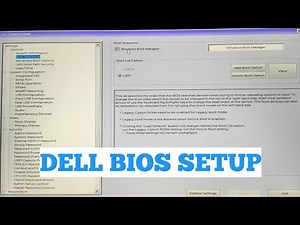 Dell Bios Setup and Boot Menu