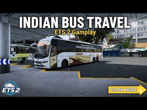 ETS 2 Indian Bus Mod: Orange Travels Volvo Coach Gameplay